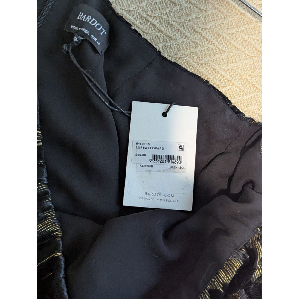 Women's Bardot Skirt, Size 10 Black and Gold - Picture 7 of 9